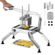VEVOR Commercial Vegetable Slicer, 3/8 and 3/16 inch Tomato Slicer, Stainless Steel and Aluminum Alloy Vegetable Cutter Slicer, Manual Tomato Slicer with Non-slip Feet, for Tomatoes, Onions, Potatoes