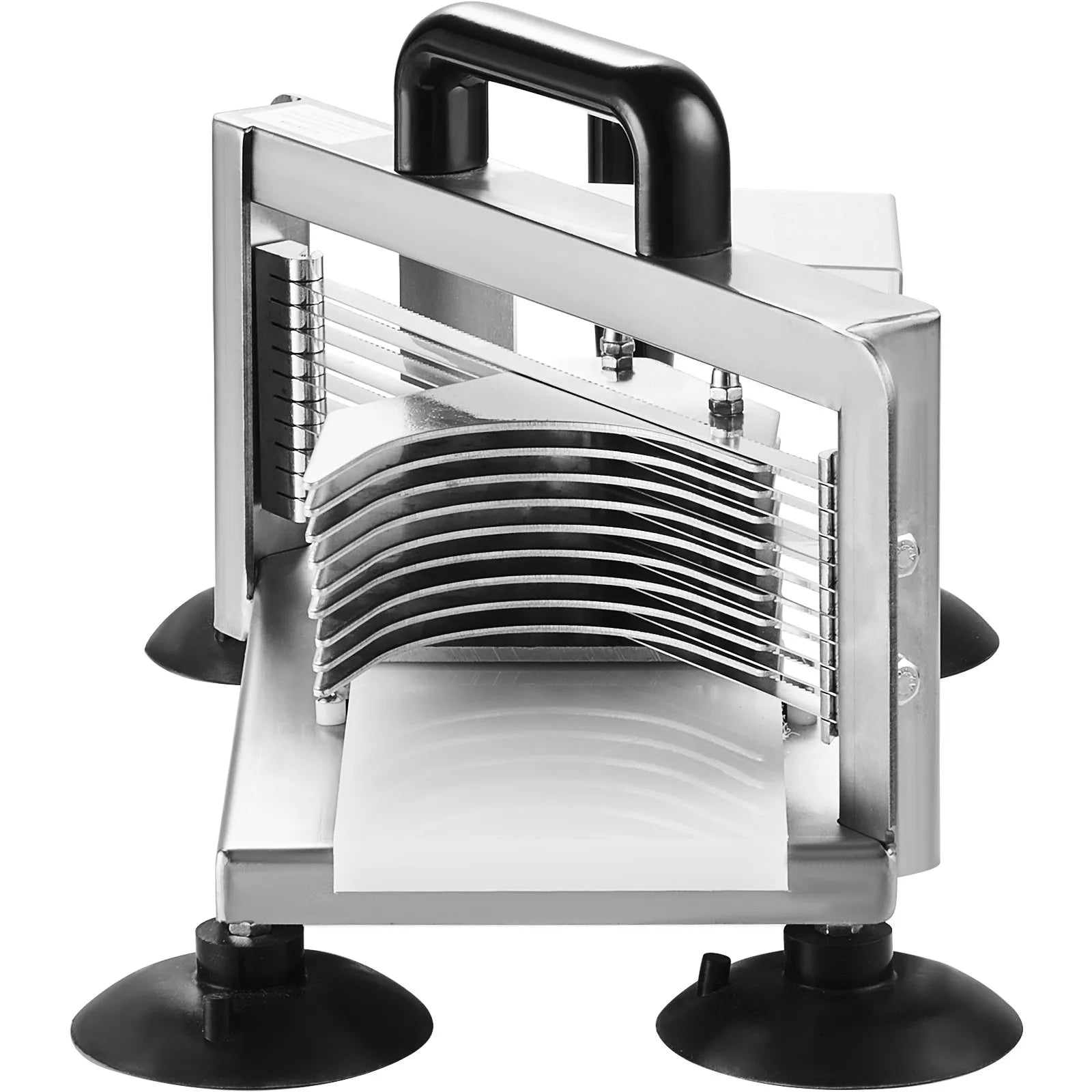 VEVOR Commercial Tomato Slicer, 1/4 inch Tomato Cutter Slicer, Stainless Steel Heavy Duty Tomato Slicer Machine, Manual Tomato Slicer with Non-slip Feet, for Cutting Tomatoes, Cucumbers, Bananas