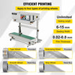 VEVOR FR-770 Continuous Band Sealer, Automatic Band Sealer with Digital Temperature Control, (Vertical)