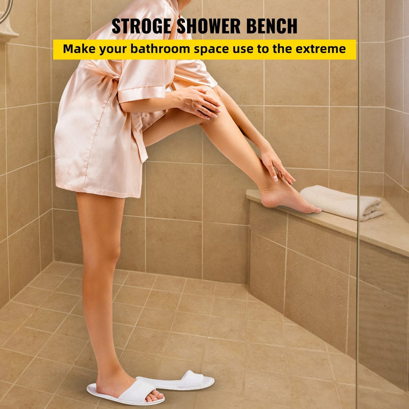 VEVOR Tile Shower Seat, 22.4