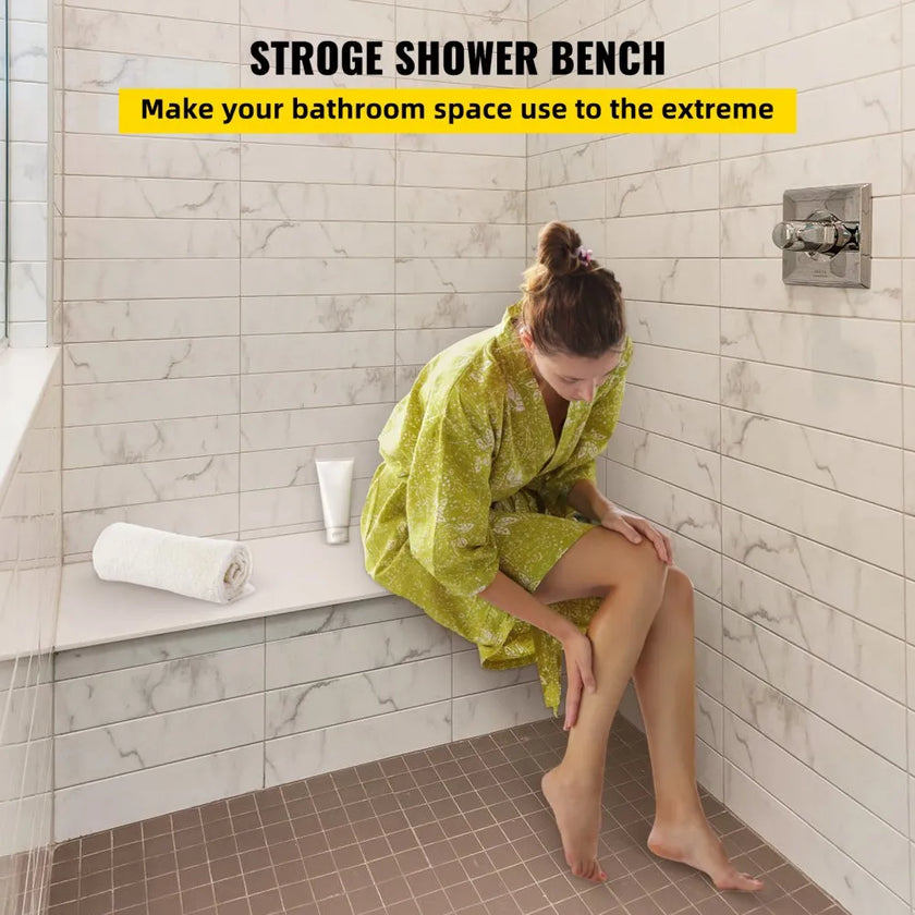 VEVOR Tile Shower Seat, 38.2