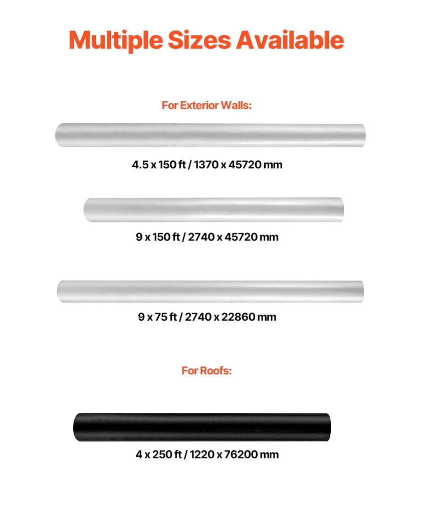 House Wrap – 9 x 150 ft Heavy-Duty Vapor Barrier (Model PW02)