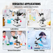 VEVOR Compound Trinocular Microscope, 40X-5000X Magnification, Trinocular Compound Lab Microscope with LED Illumination & External Interface, Two-Layer Mechanical Stage, Includes Microscope Slides