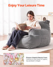 VEVOR Bean Bag Chair BeanBag Sofa Chair with Armrests for Adults Plush Grey