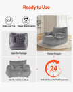 VEVOR Bean Bag Chair BeanBag Sofa Chair with Armrests for Adults Plush Grey