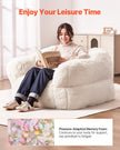 VEVOR Bean Bag Chair BeanBag Sofa Chair with Armrests for Adults Plush Beige