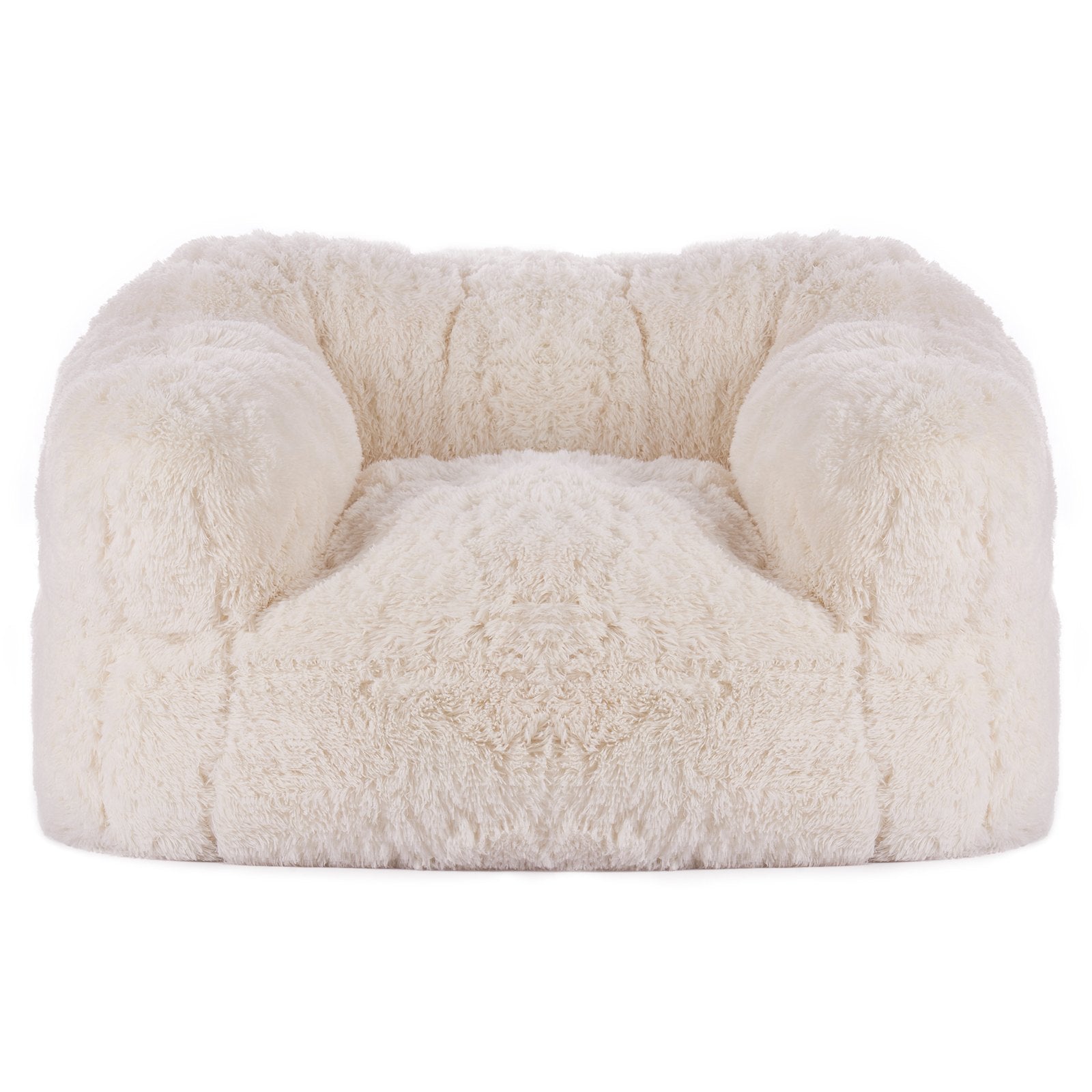 VEVOR Bean Bag Chair BeanBag Sofa Chair with Armrests for Adults Plush Beige
