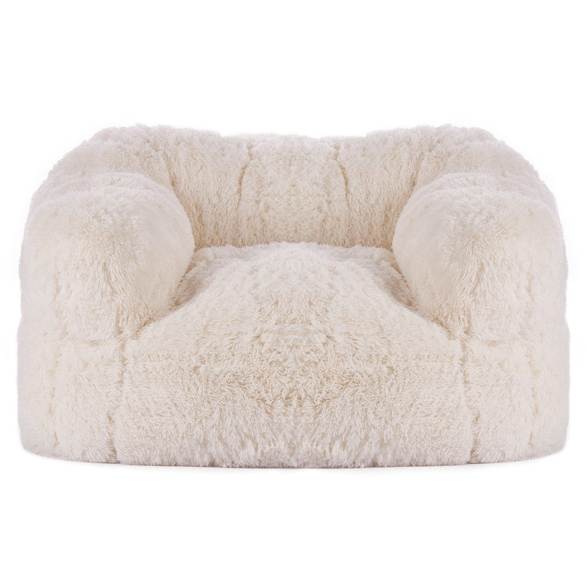 VEVOR Bean Bag Chair BeanBag Sofa Chair with Armrests for Adults Plush Beige