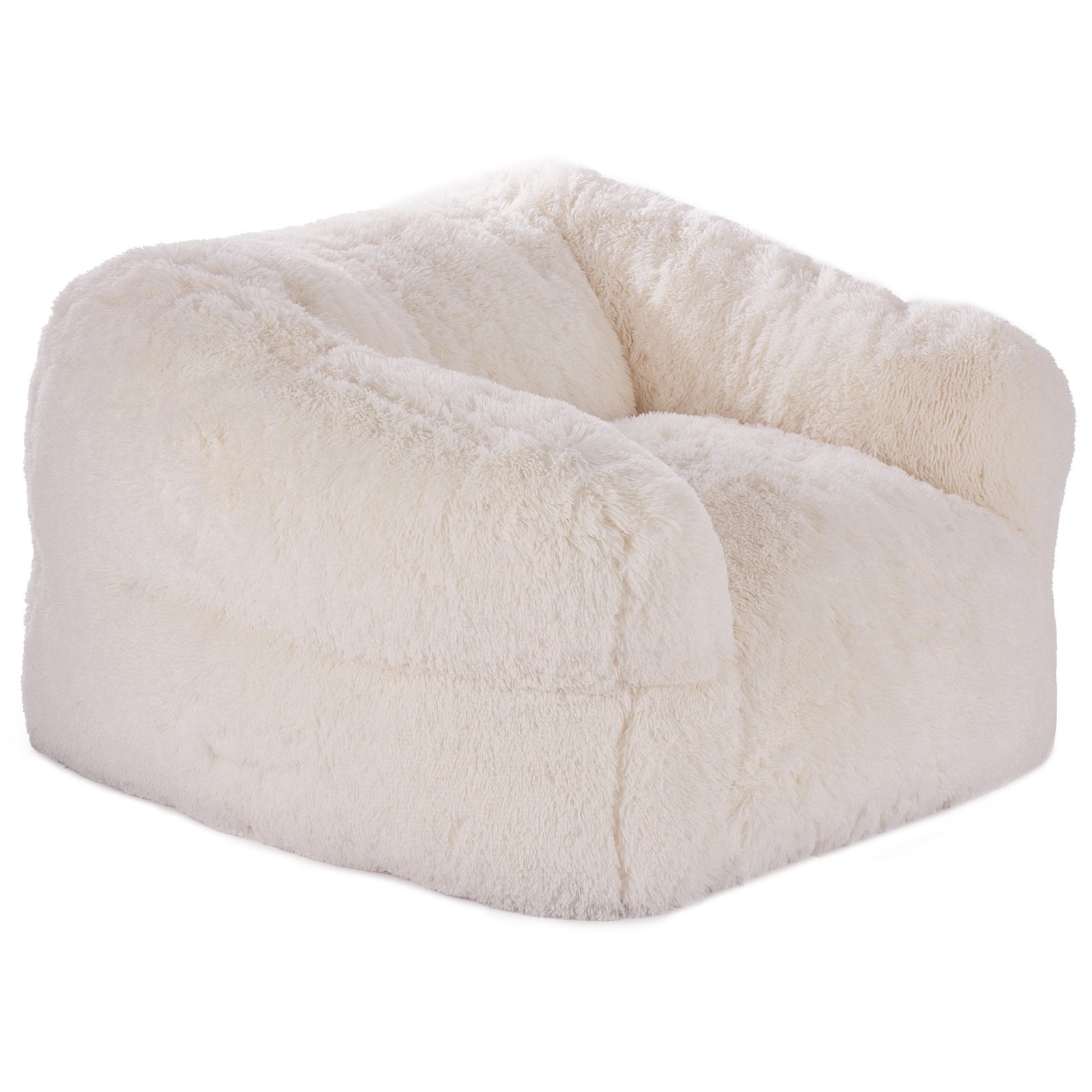 VEVOR Bean Bag Chair BeanBag Sofa Chair with Armrests for Adults Plush Beige