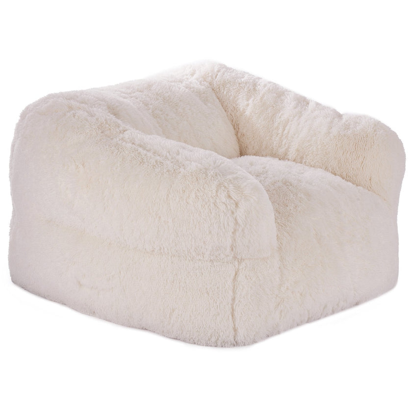 VEVOR Bean Bag Chair BeanBag Sofa Chair with Armrests for Adults Plush Beige
