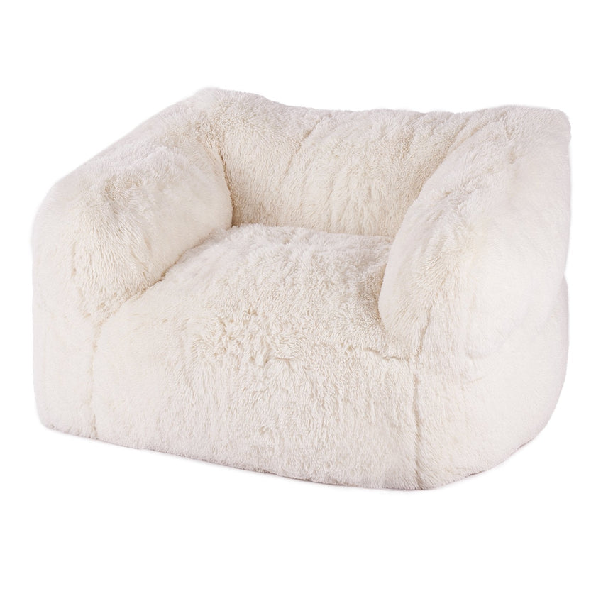 VEVOR Bean Bag Chair BeanBag Sofa Chair with Armrests for Adults Plush Beige