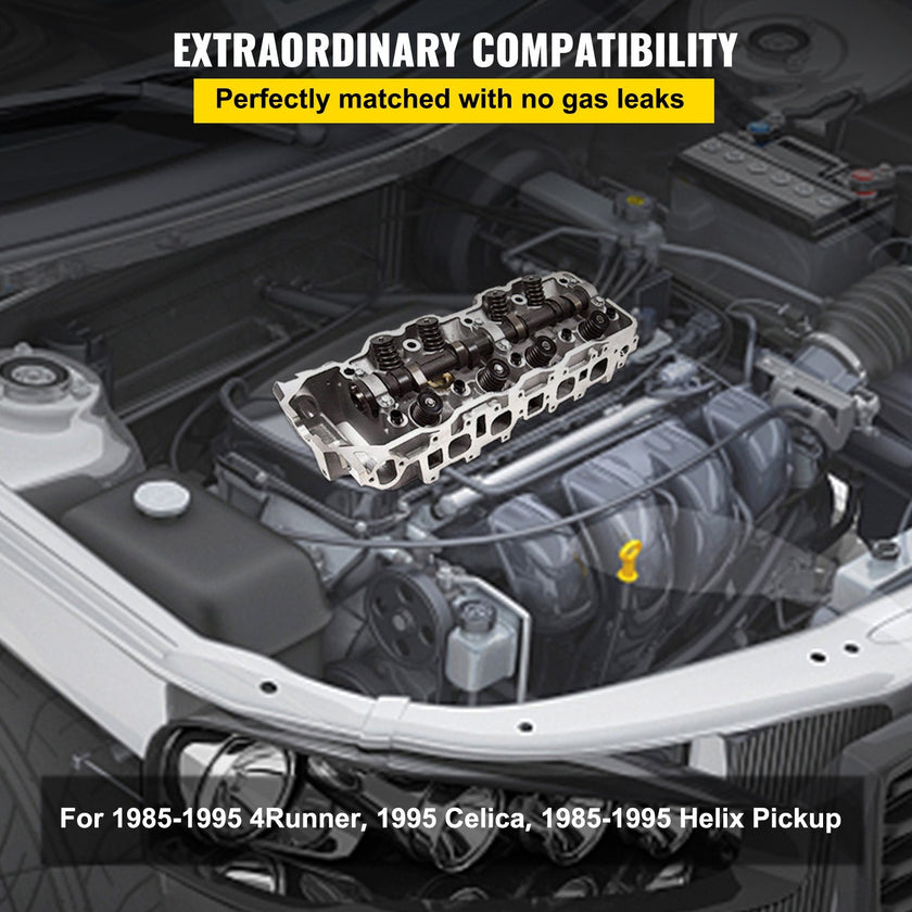 VEVOR Cylinder Head Fit For Toyota 4 Runner 185-95 Fit Toyota Pickup 85-95 2.4L