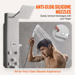 VEVOR Shower Panel System, 6 Shower Modes, Digital Display Shower Panel Tower, Rainfall, 8 Massage Jets, Tub Spout, 3-Setting Handheld Shower Head 59
