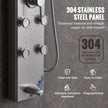 VEVOR Shower Panel System, 6 Shower Modes, Digital Display Shower Panel Tower, Rainfall, 8 Massage Jets, Tub Spout, 3-Setting Handheld Shower Head 59