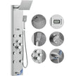 VEVOR Shower Panel System, 6 Shower Modes, Digital Display Shower Panel Tower, Rainfall, 8 Massage Jets, Tub Spout, 3-Setting Handheld Shower Head 59