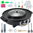 VEVOR 2 in 1 Electric Grill and Hot Pot, 2200W BBQ Pan Grill and Hot Pot, Multifunctional Teppanyaki Grill Pot with Dual Temp Control, Smokeless Hot Pot Grill with Nonstick Coating for 1-8 People