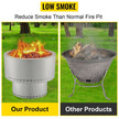 VEVOR Smokeless Fire Pit, Stainless Steel Stove Bonfire, Large 20 inch Diameter Wood Burning Fire Pit, Outdoor Stove Bonfire Fire Pit, Portable Smokeless Fire Bowl for Picnic Camping Backyard Silver
