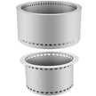 VEVOR Smokeless Fire Pit, Stainless Steel Stove Bonfire, Large 20 inch Diameter Wood Burning Fire Pit, Outdoor Stove Bonfire Fire Pit, Portable Smokeless Fire Bowl for Picnic Camping Backyard Silver