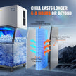 VEVOR Commercial Ice Maker, 550LBS/24H Ice Making Machine with 330.7LBS Large Storage Bin, 1000W Auto Self-Cleaning Ice Maker Machine with 3.5-inch LED Panel for Bar Cafe Restaurant Business