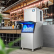 VEVOR Commercial Ice Maker, 360LBS/24H Ice Making Machine with 330.7LBS Large Storage Bin, 700W Auto Self-Cleaning Ice Maker Machine with 3.5-inch LED Panel for Bar Cafe Restaurant Business