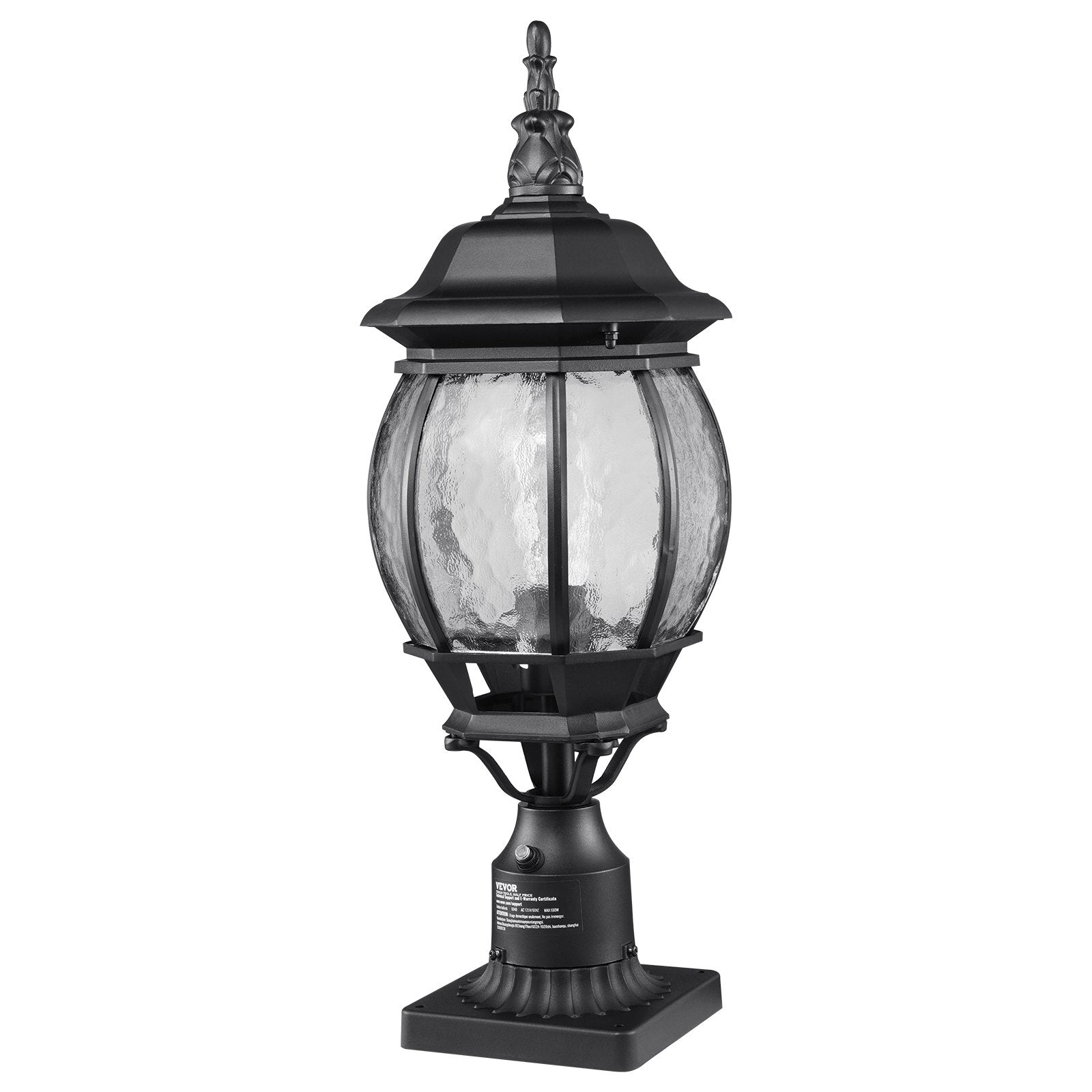 VEVOR 2 PCs Dusk to Dawn Outdoor Lamp Post Light Fixture 20.87in Pole Pier Mount