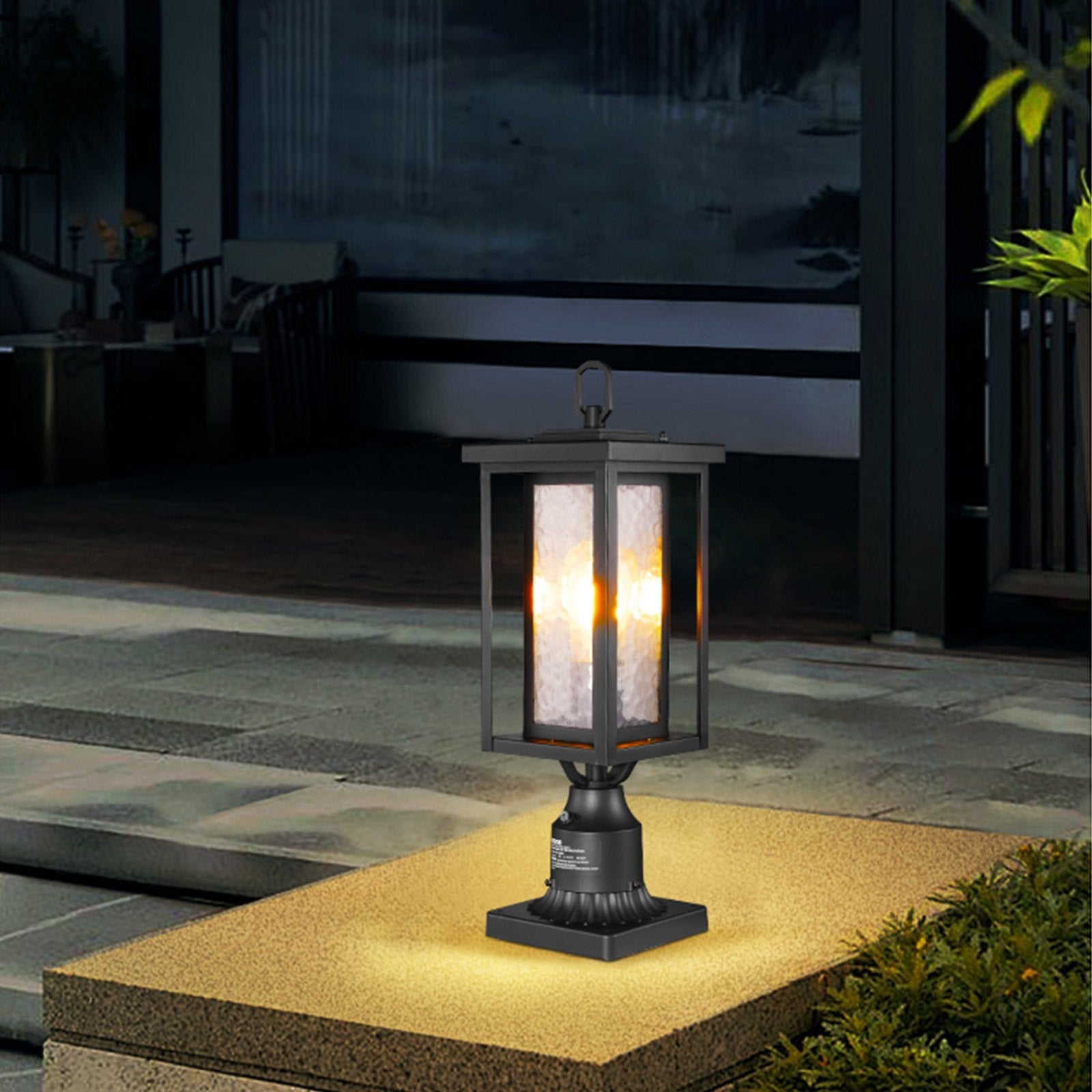 VEVOR 2 PCs Dusk to Dawn Outdoor Lamp Post Light Fixture 17.72in Pole Pier Mount