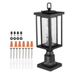 VEVOR 2 PCs Dusk to Dawn Outdoor Lamp Post Light Fixture 17.72in Pole Pier Mount