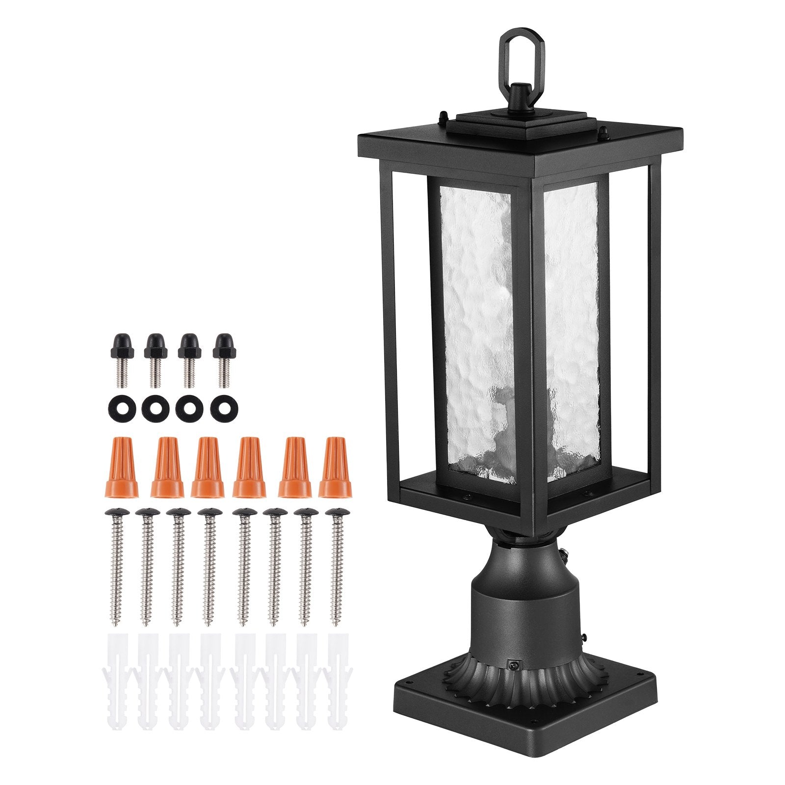 VEVOR 2 PCs Dusk to Dawn Outdoor Lamp Post Light Fixture 17.72in Pole Pier Mount