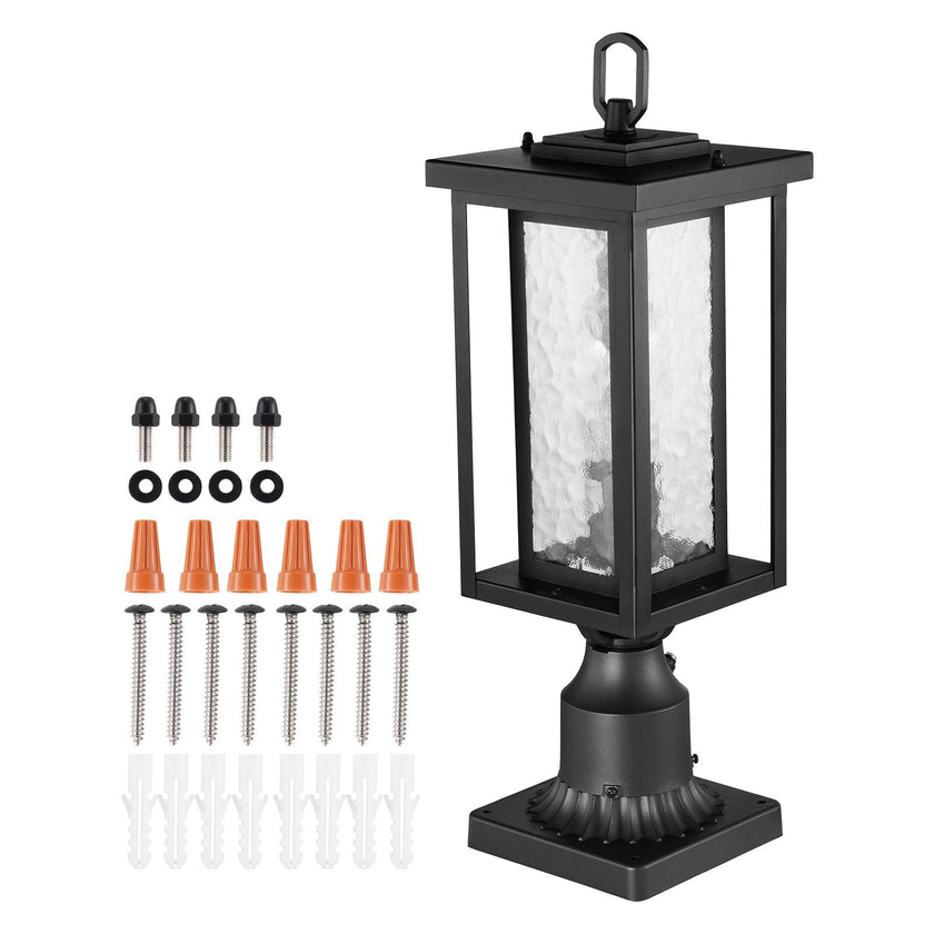 VEVOR 2 PCs Dusk to Dawn Outdoor Lamp Post Light Fixture 17.72in Pole Pier Mount