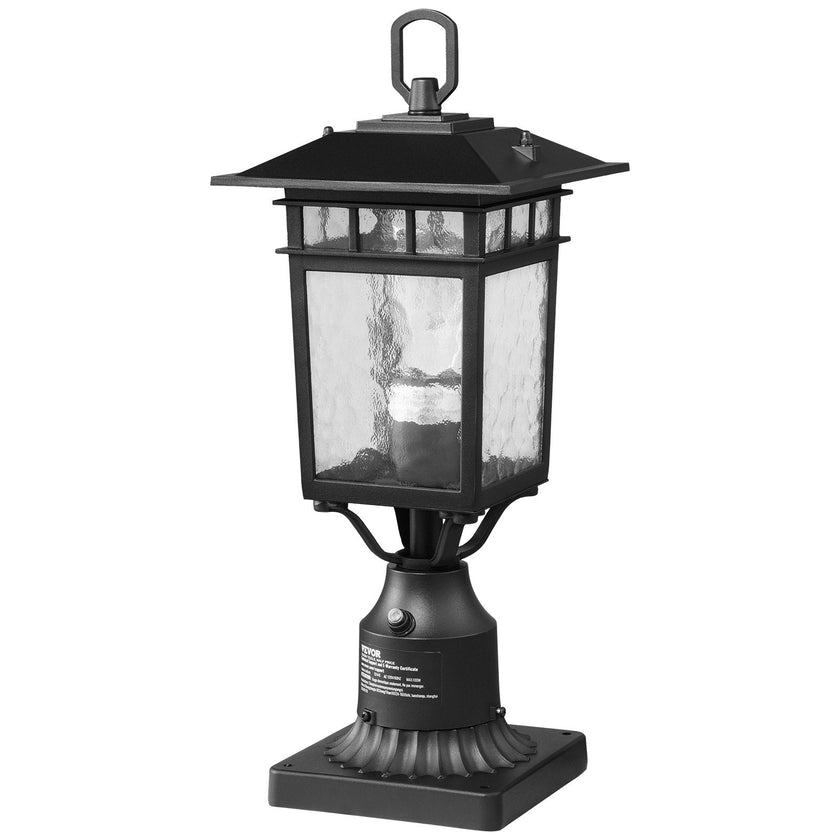 VEVOR 2 PCs Dusk to Dawn Outdoor Lamp Post Light Fixture 15.75in Pole Pier Mount