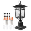VEVOR 2 PCs Dusk to Dawn Outdoor Lamp Post Light Fixture 15.75in Pole Pier Mount