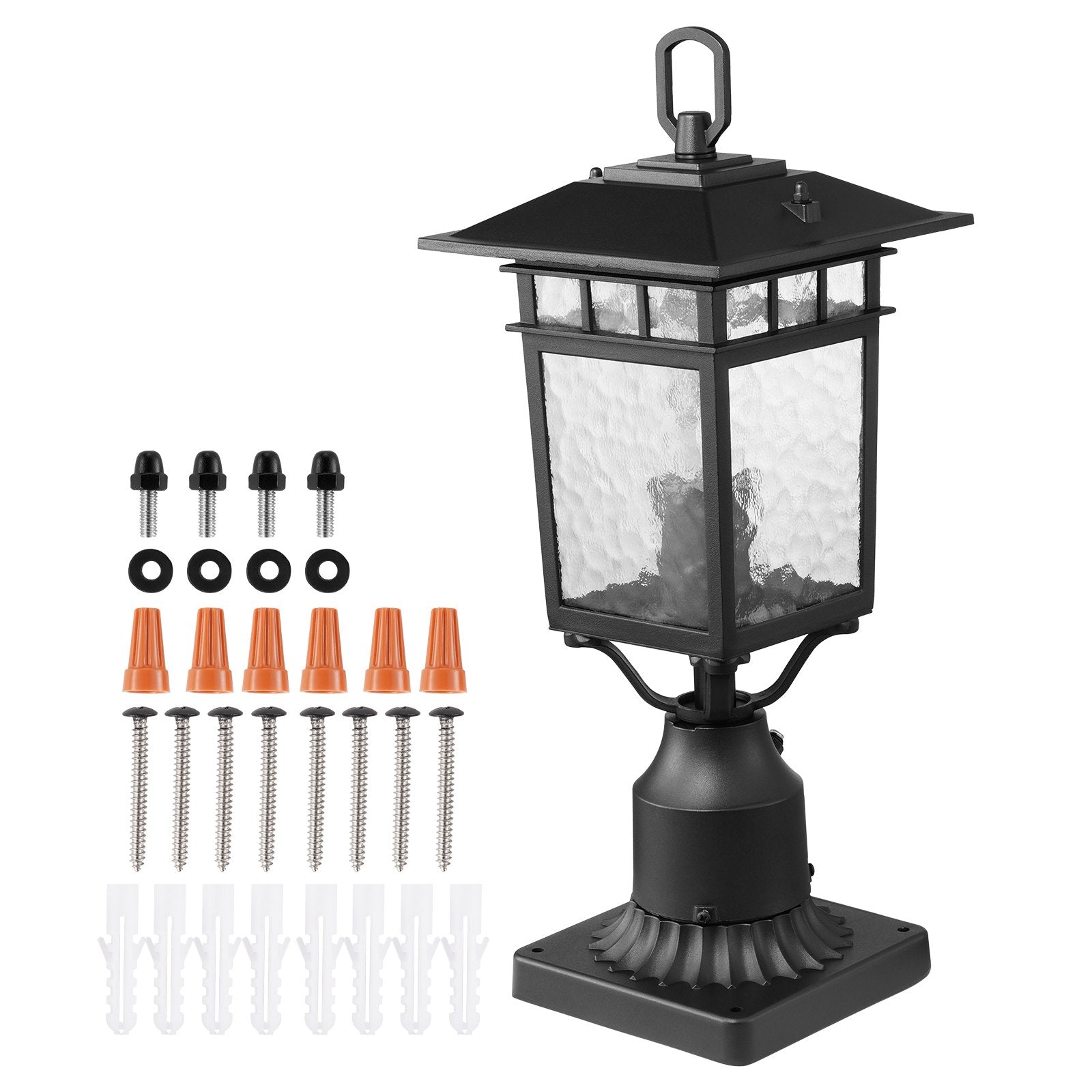 VEVOR 2 PCs Dusk to Dawn Outdoor Lamp Post Light Fixture 15.75in Pole Pier Mount