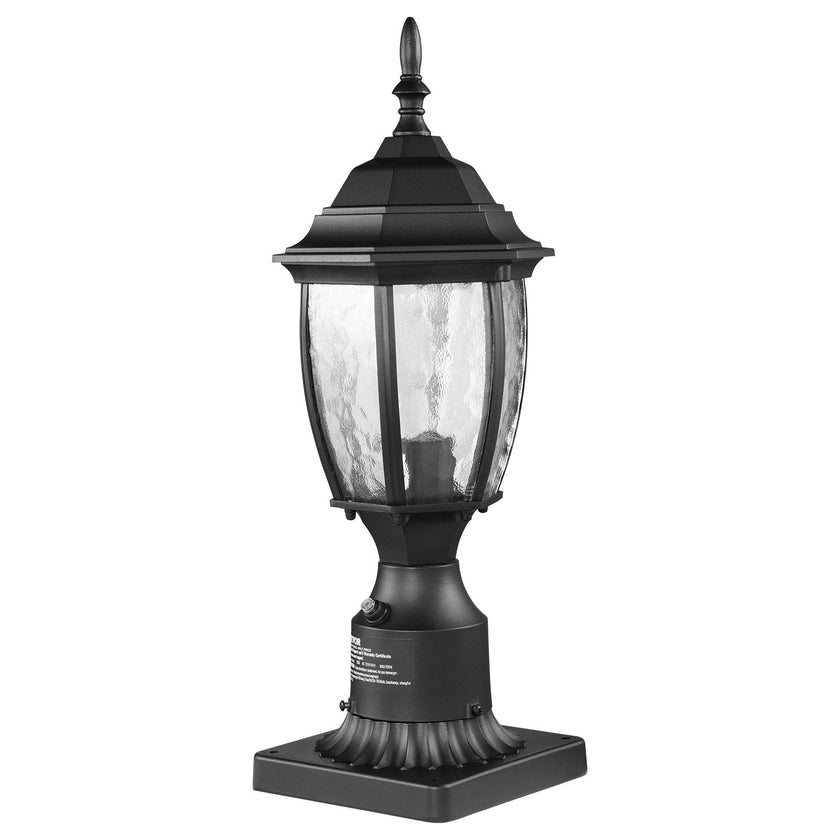 VEVOR Dusk to Dawn Outdoor Lamp Post Light Fixture 15.75 in Pole or Pier Mount