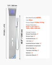 VEVOR Shower Panel Tower System Stainless Steel Column Rainfall Head 5 Modes