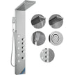 VEVOR Shower Panel System, 4 Shower Modes Shower Panel Tower, Rainfall, Waterfall, 5 Full Body Massage Jets and 3-Setting Handheld Shower Head with 59