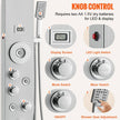 VEVOR Shower Panel System, 6 Shower Modes, LED & Display Shower Panel Tower, Rainfall, Waterfall, 4 Body Massage Jets, Tub Spout, Handheld Shower Head 59