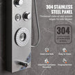 VEVOR Shower Panel System, 6 Shower Modes, LED & Display Shower Panel Tower, Rainfall, Waterfall, 4 Body Massage Jets, Tub Spout, Handheld Shower Head 59