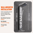 VEVOR Shower Panel System, 6 Shower Modes, LED & Display Shower Panel Tower, Rainfall, Waterfall, 4 Body Massage Jets, Tub Spout, Handheld Shower Head 59