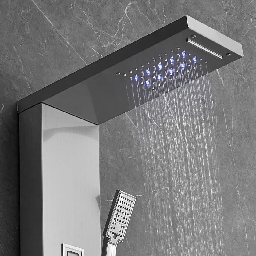 VEVOR Shower Panel System, 6 Shower Modes, LED & Display Shower Panel Tower, Rainfall, Waterfall, 4 Body Massage Jets, Tub Spout, Handheld Shower Head 59
