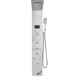 VEVOR Shower Panel System, 6 Shower Modes, LED & Screen Hydroelectricity Shower Panel Tower, Rainfall, Waterfall, 8 Massage Jets, Tub Spout, Handheld Shower, Stainless Steel Wall-Mounted Shower Set