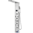VEVOR Shower Panel System, 6 Shower Modes, LED & Screen Hydroelectricity Shower Panel Tower, Rainfall, Waterfall, 8 Massage Jets, Tub Spout, Handheld Shower, Stainless Steel Wall-Mounted Shower Set