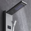 VEVOR Shower Panel System, 6 Shower Modes, LED & Screen Hydroelectricity Shower Panel Tower, Rainfall, Waterfall, 5 Massage Jets, Tub Spout, Handheld Shower, Stainless Steel Wall-Mounted Shower Set