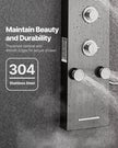 VEVOR Shower Panel Tower System Stainless Steel Column Rainfall Head Massage Jet