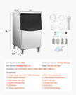 VEVOR Commercial Ice Maker Storage Bin 250lbs Capacity Ice Bin with Filter
