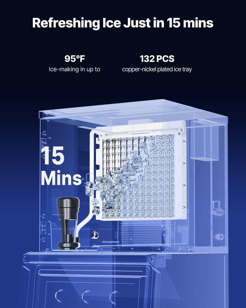 VEVOR Commercial Ice Maker 300 lbs/24 h Self-Cleaning Ice Machine - Head Only