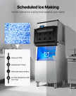 VEVOR Commercial Ice Maker 300 lbs/24 h Self-Cleaning Ice Machine - Head Only