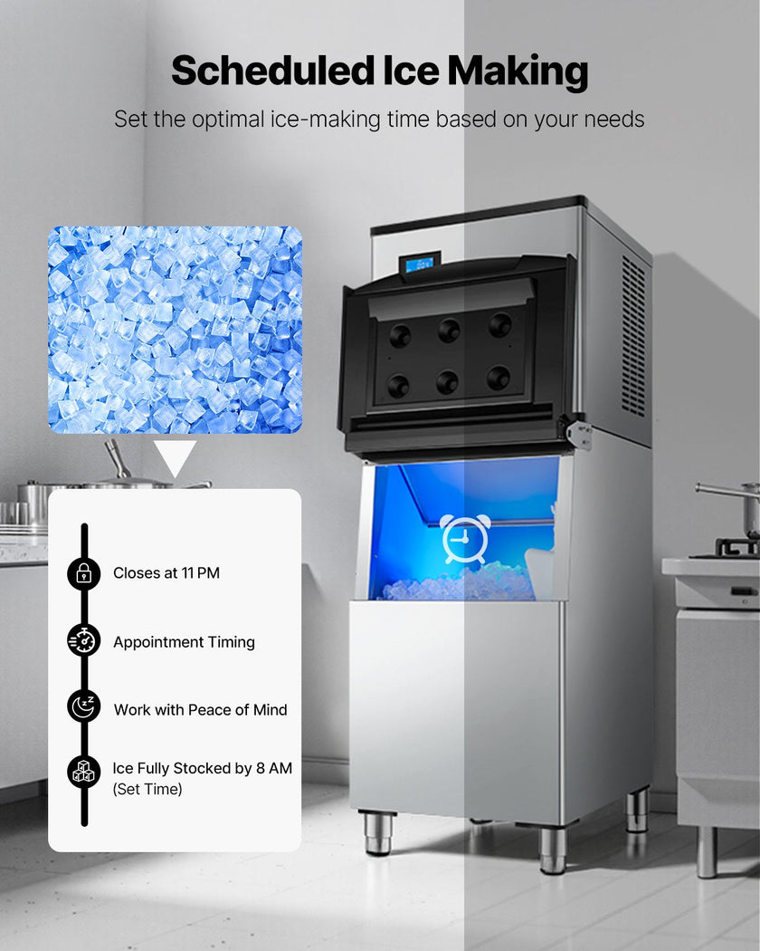 VEVOR Commercial Ice Maker 300 lbs/24 h Self-Cleaning Ice Machine - Head Only
