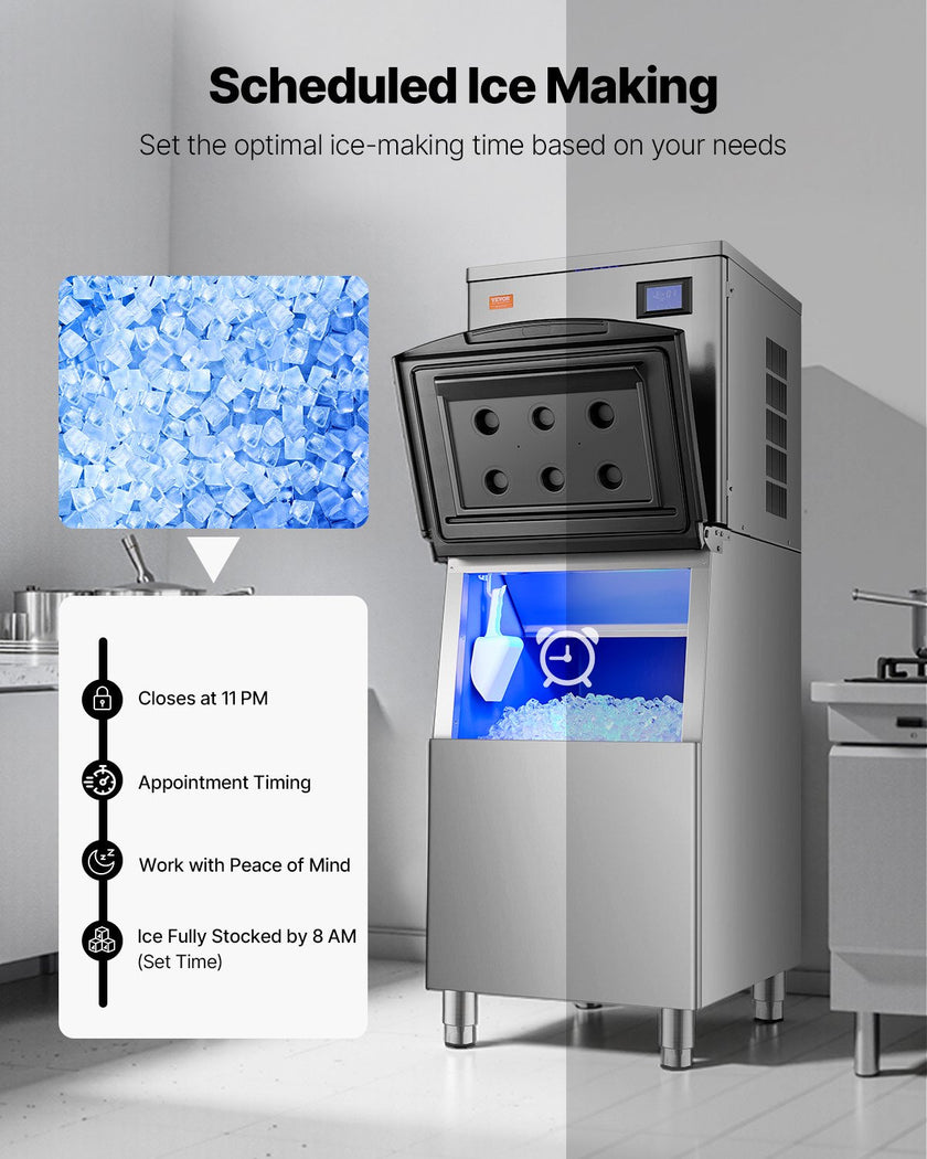 VEVOR Commercial Ice Maker 400 lbs/Day Self-Cleaning Ice Machine - Head Only