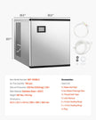VEVOR Commercial Ice Maker 500 lbs/24 h Self-Cleaning Ice Machine - Head Only