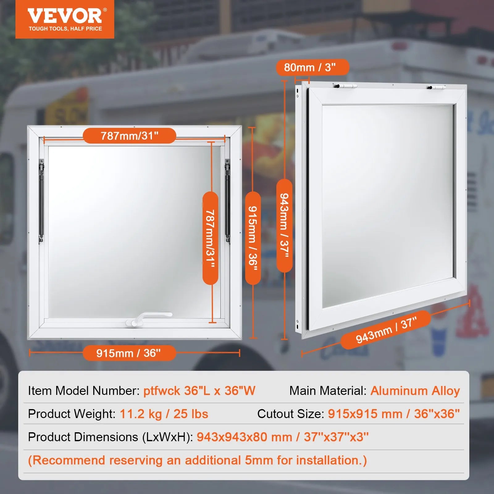 VEVOR Concession Window 36